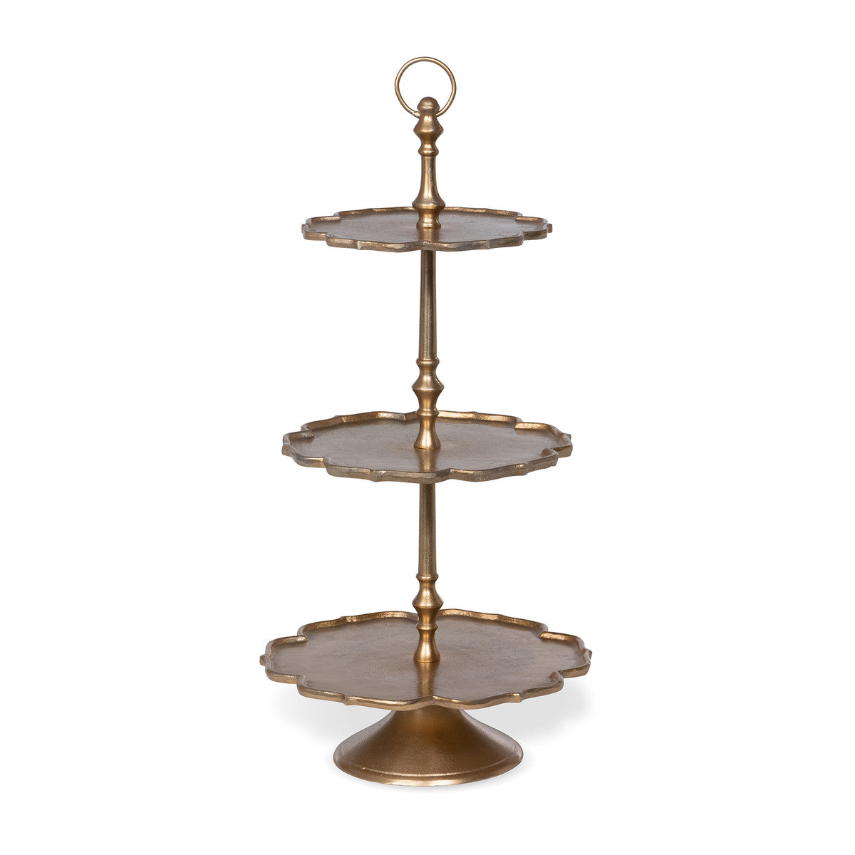 Scalloped Edge Cast Aluminum Tiered Server