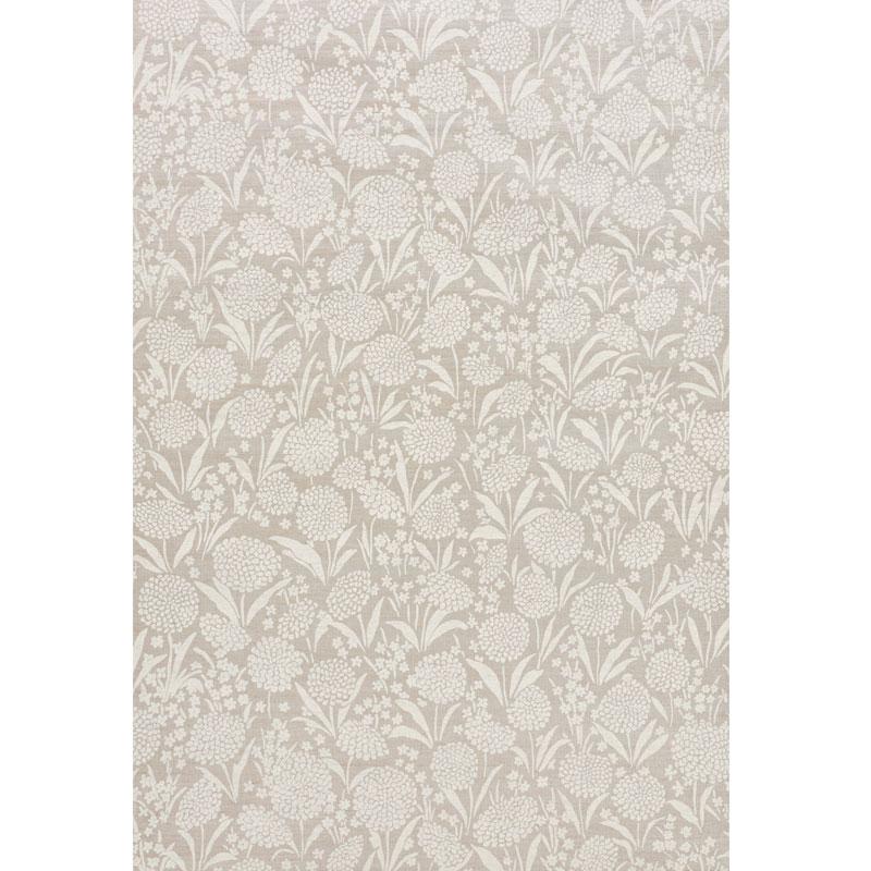 Schumacher Chrysanthemum Hemp Shimmer Wallpaper