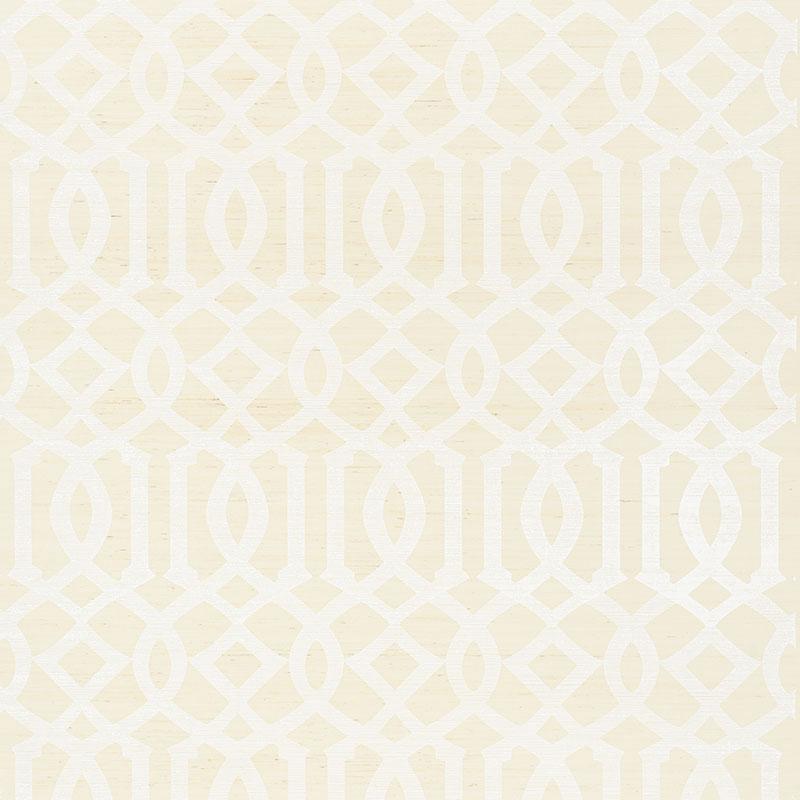 Schumacher Imperial Trellis Sisal Wallpaper | A Cottage in the City