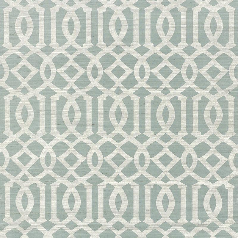Schumacher Imperial Trellis Sisal Wallpaper