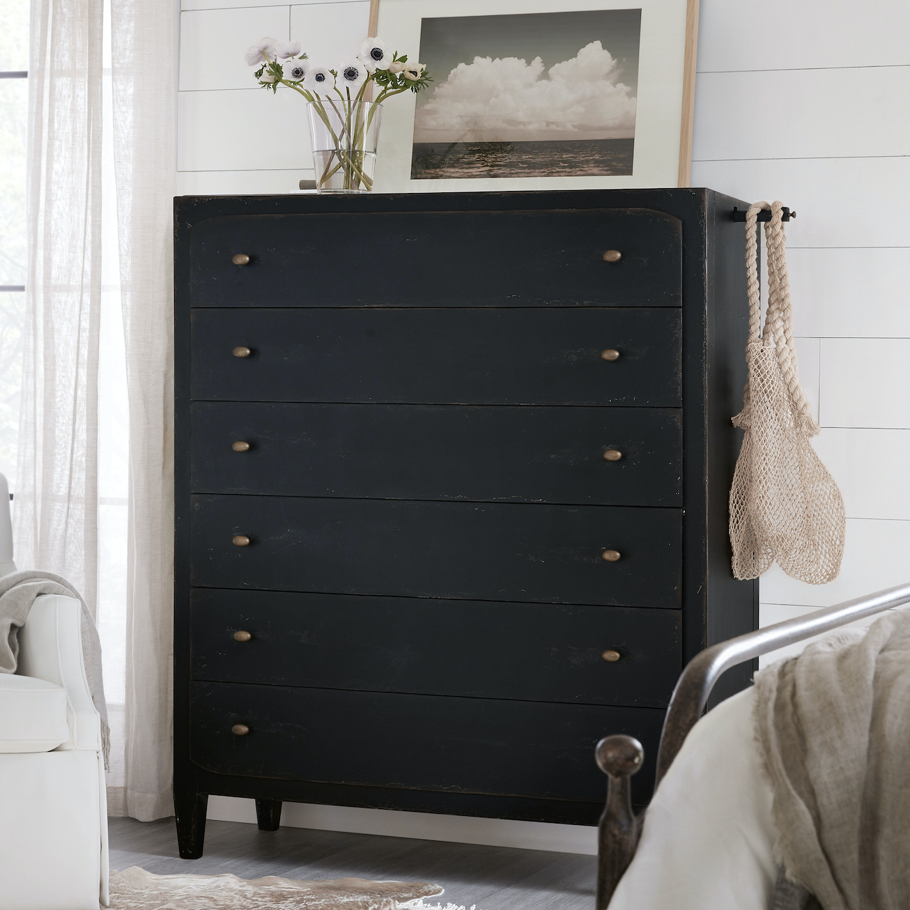 Ciao Bella Black Six Drawer Chest