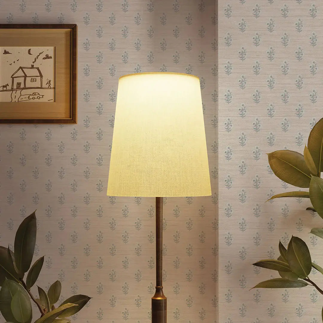 Tiny Blooms Faux Grasscloth Peel & Stick Wallpaper