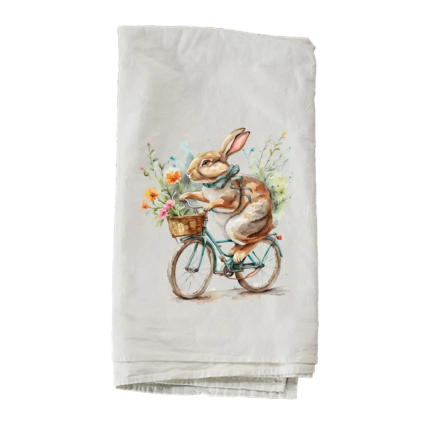 Bunny Flower Delivery Towel Dishtowel
