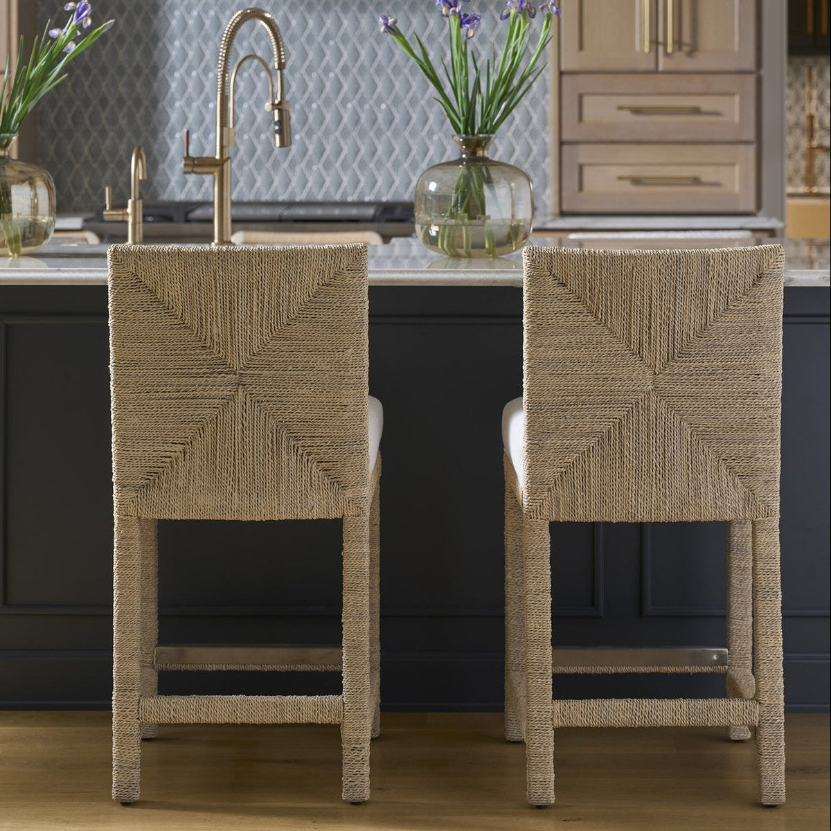 Oasis- Coastal Living Home Collection Abaca Counter Chair