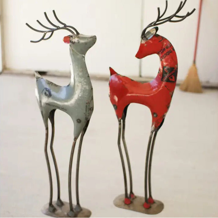 Recycled Iron Deer Set