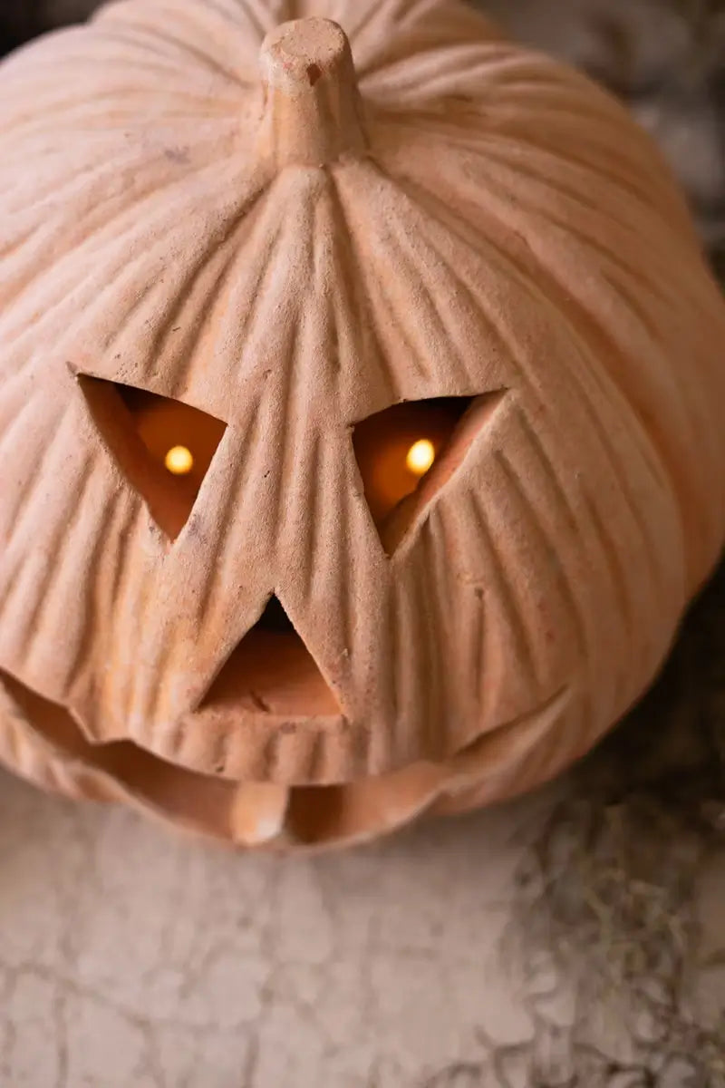 Terracotta Jack-O-Lantern
