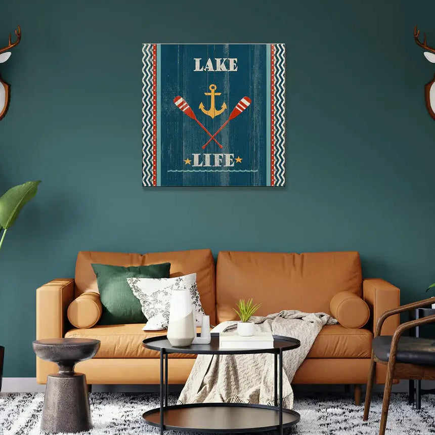 Personalized Lake Life Wood & Metal Wall Art