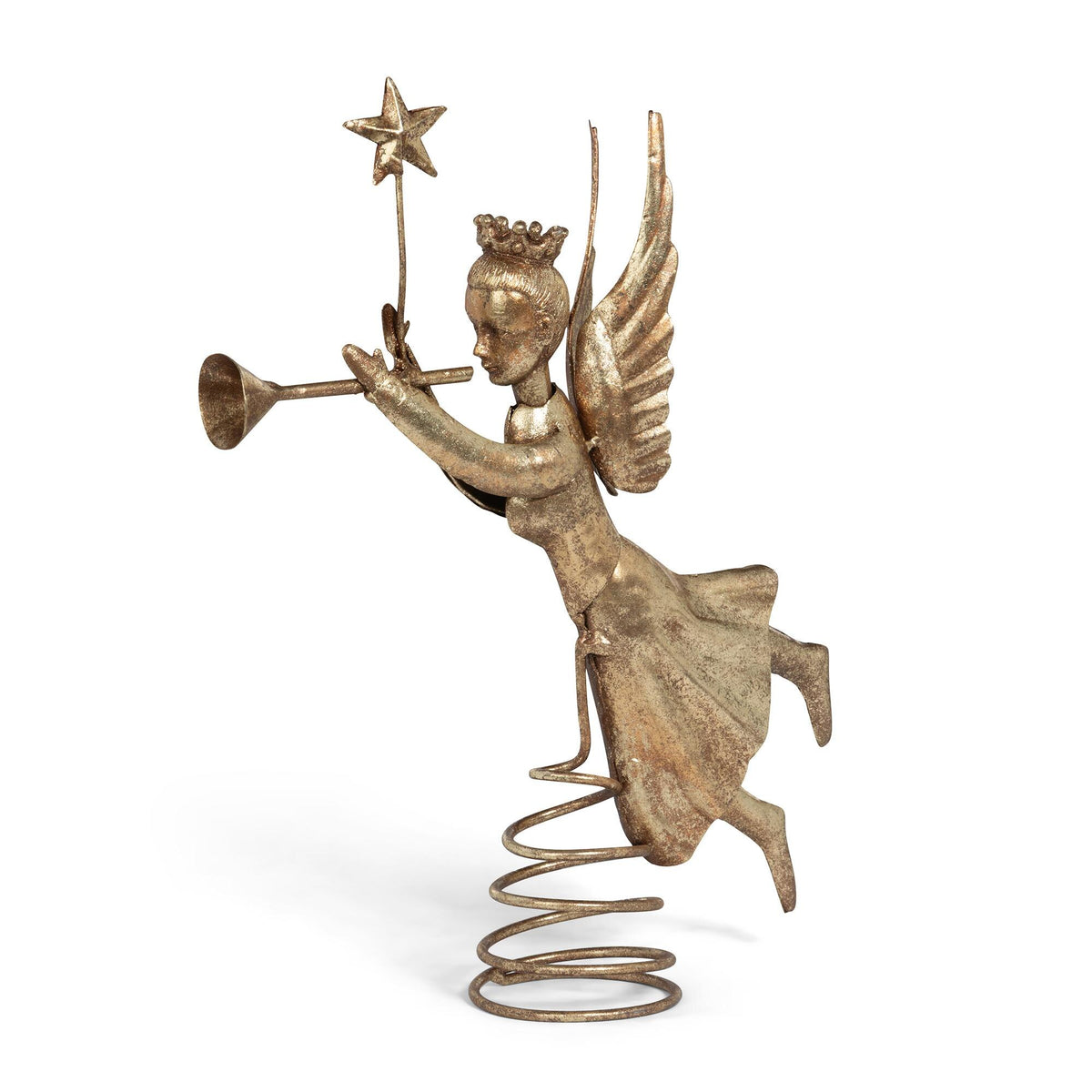 Iron Angel Tree Topper, 12.5"H
