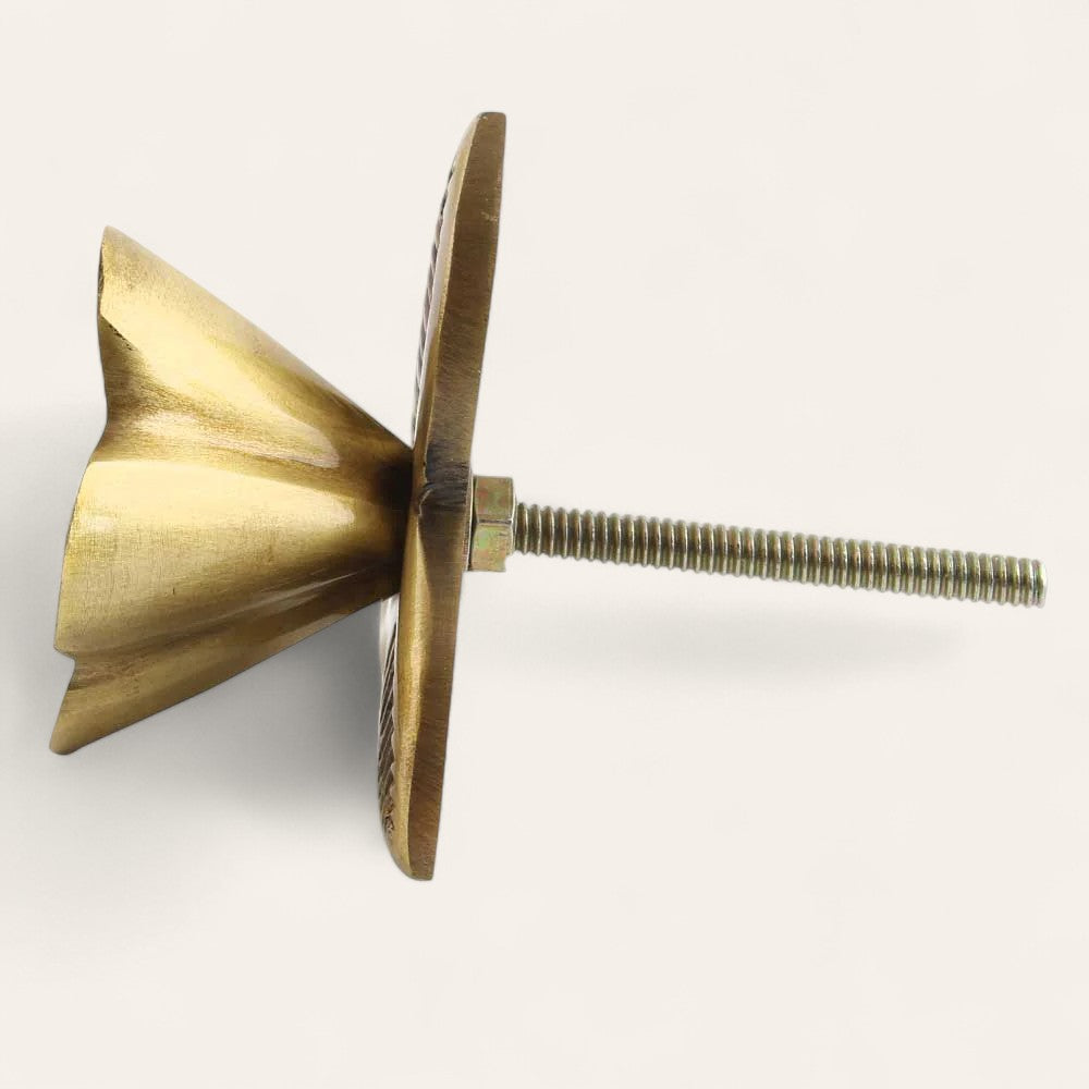 Antique Brass Flower Knob