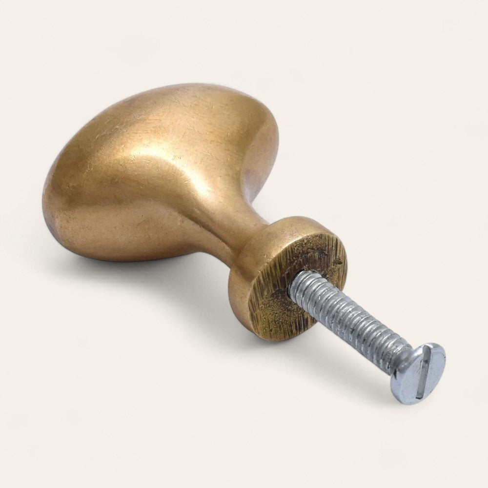 Antiqued Brass Oval Knob