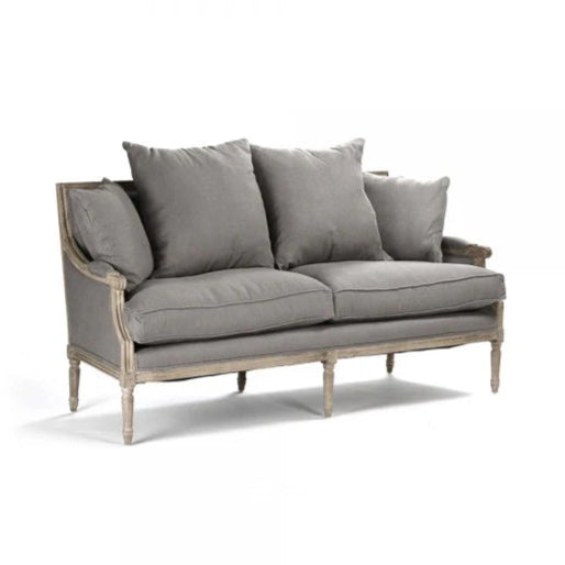 Louis Grey Linen Sofa