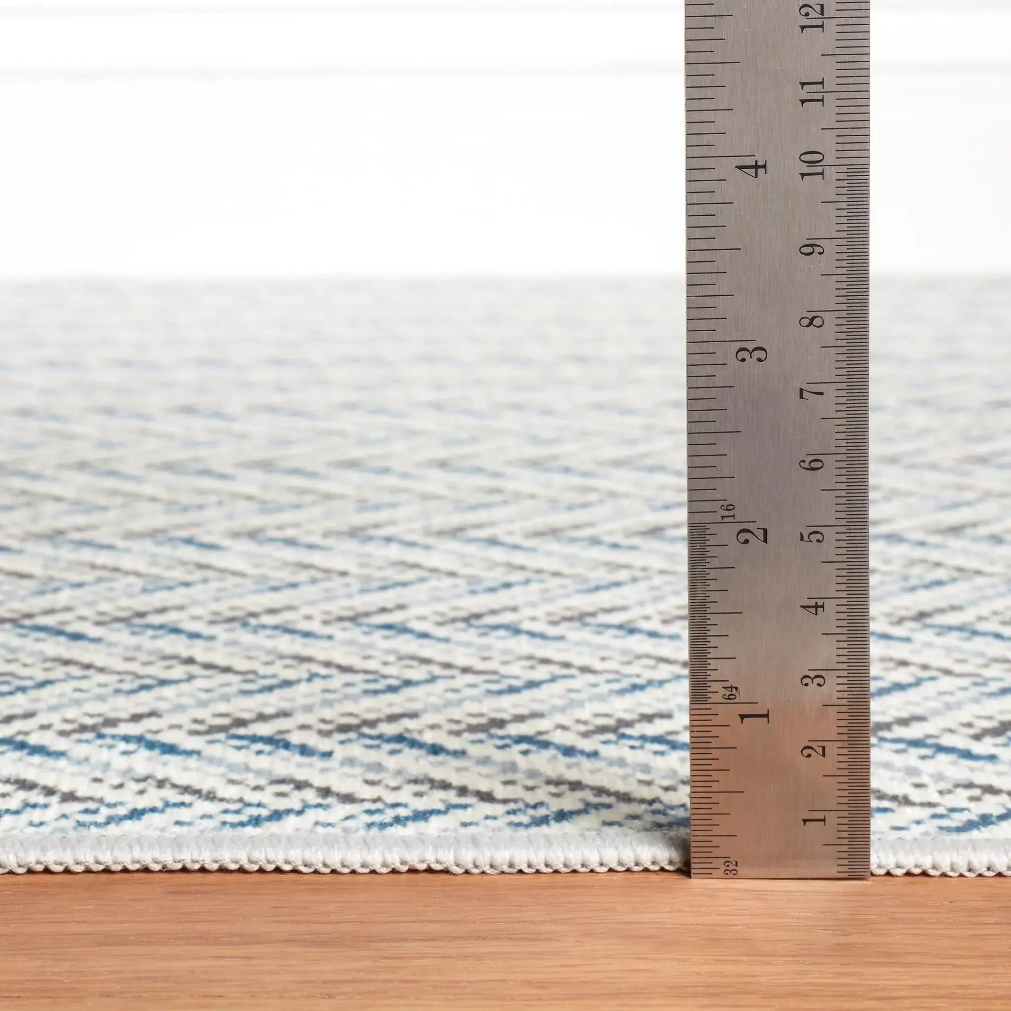 Lowell Blue Machine Washable Rug