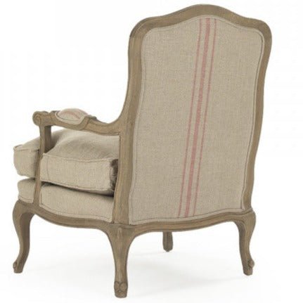 Bastille Red Stripe Love Chair - A Cottage in the City