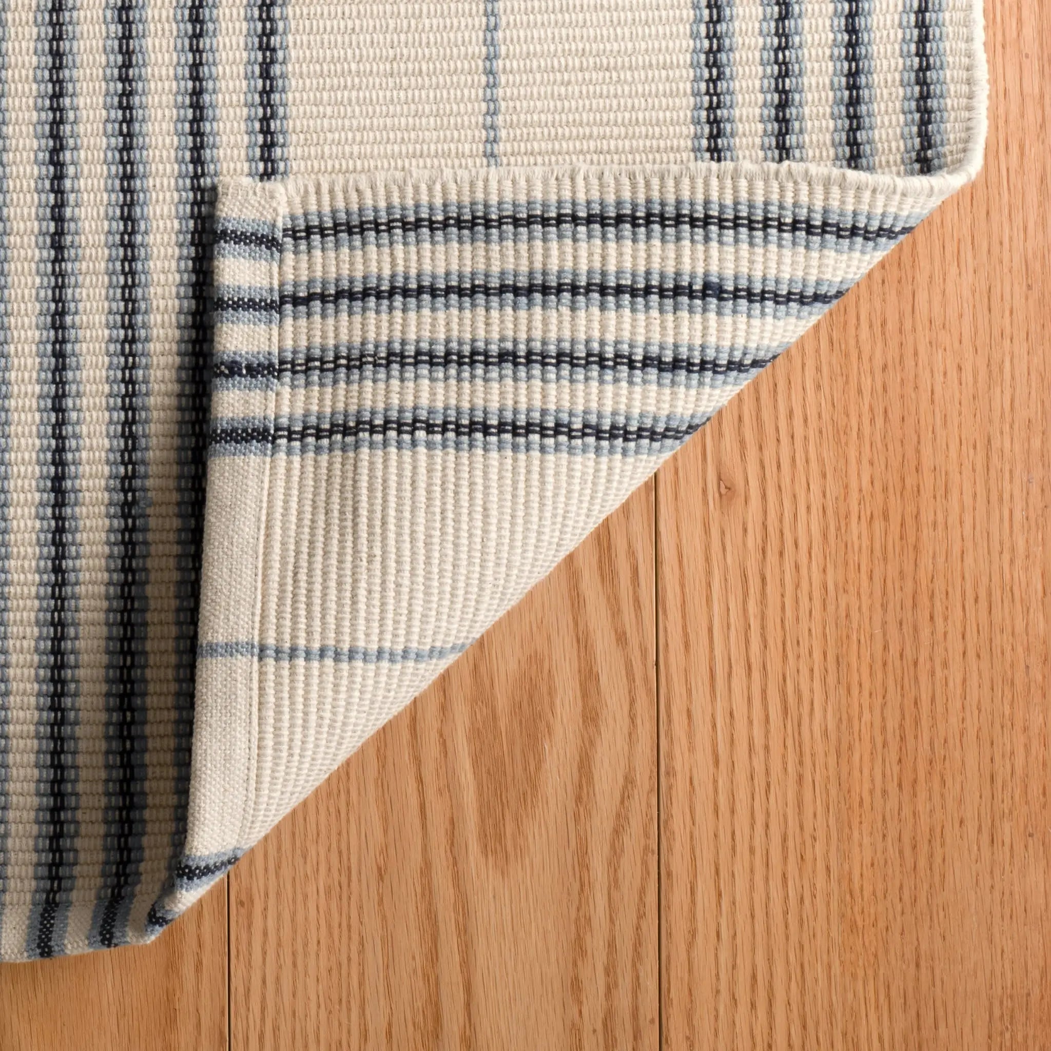 Dash & Albert Conway Blue Handwoven Cotton Rug