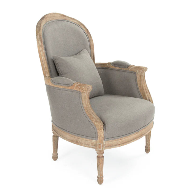 Pascal Grey Linen Club Chair