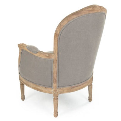 Pascal Grey Linen Club Chair
