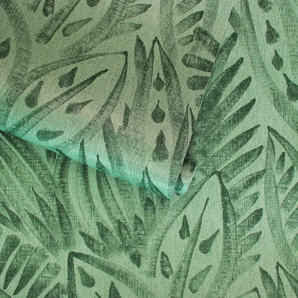 Canvas Palm Peel & Stick Wallpaper
