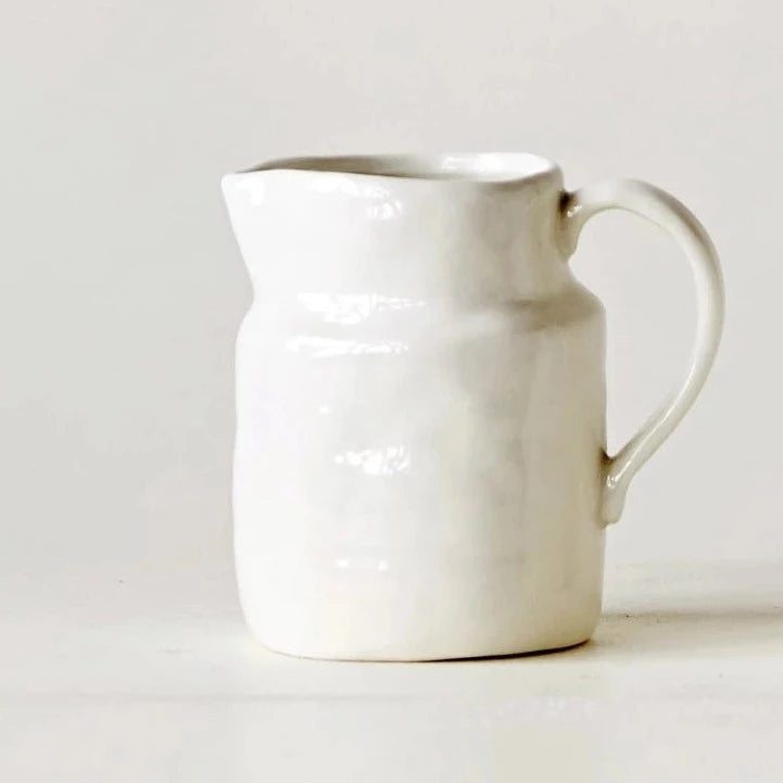 Vintage Reproduction White Pitcher Vase