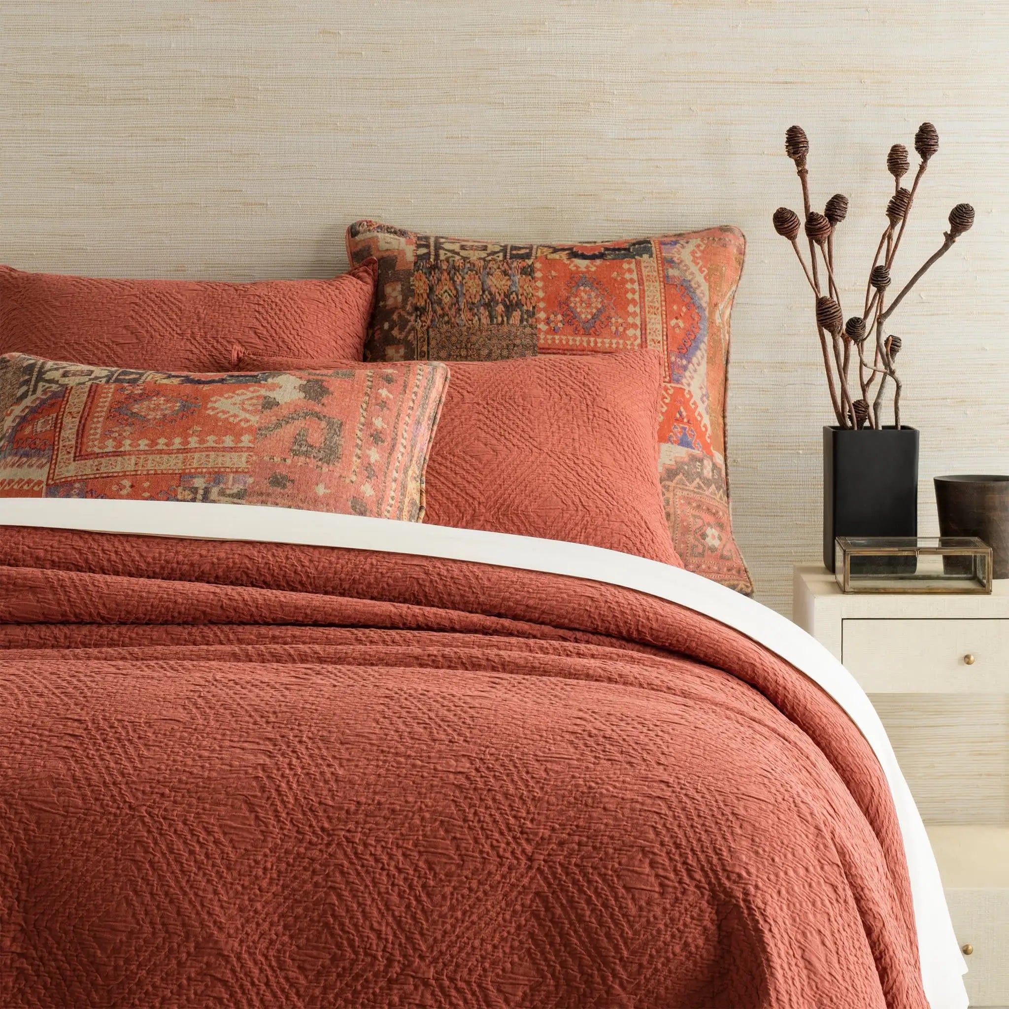 Pine Cone Hill Kerala Matelasse Coverlet