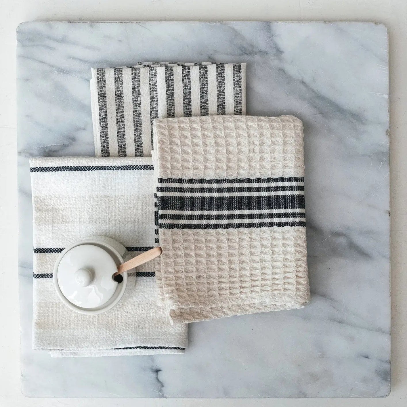Striped Woven Tea Towel Set