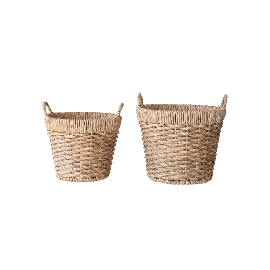 Hand Woven Water Hyacinth Basket Set