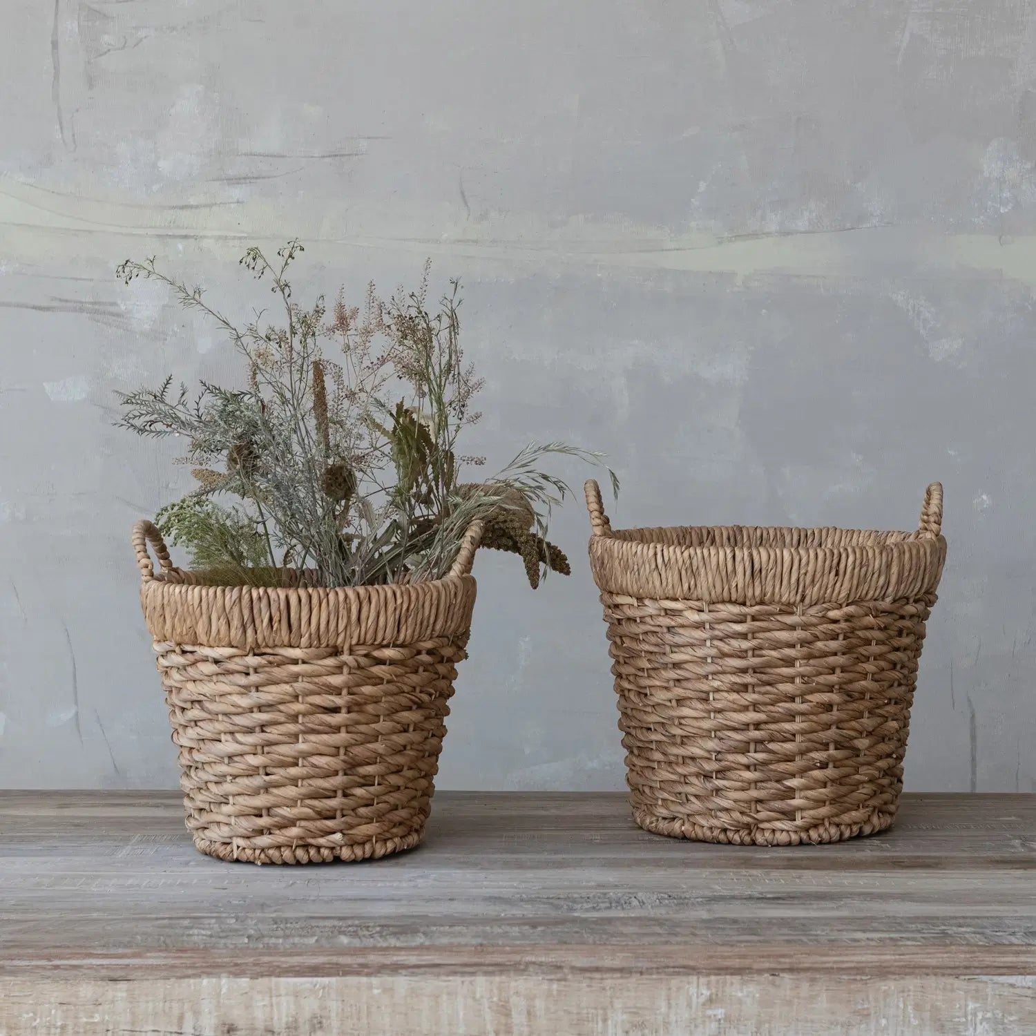 Hand Woven Water Hyacinth Basket Set