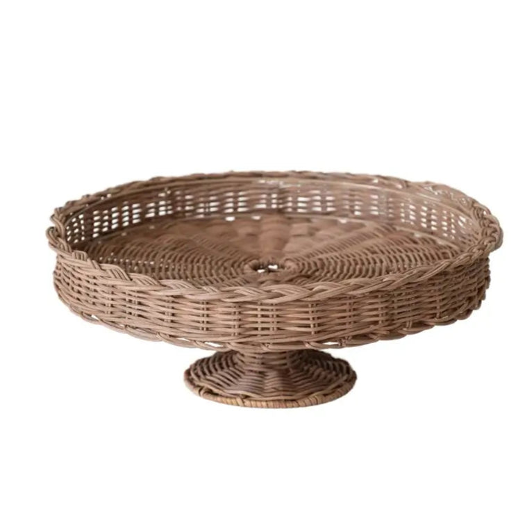 Hand Woven Rattan Pedestal