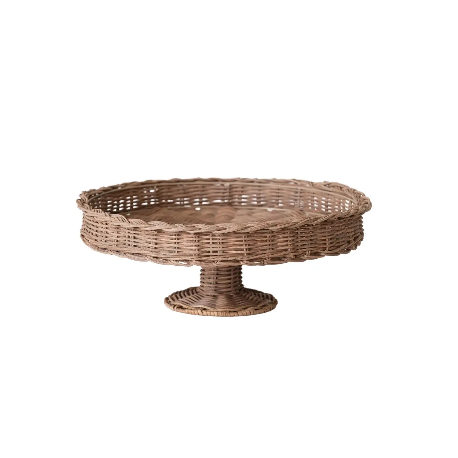 Hand Woven Rattan Pedestal