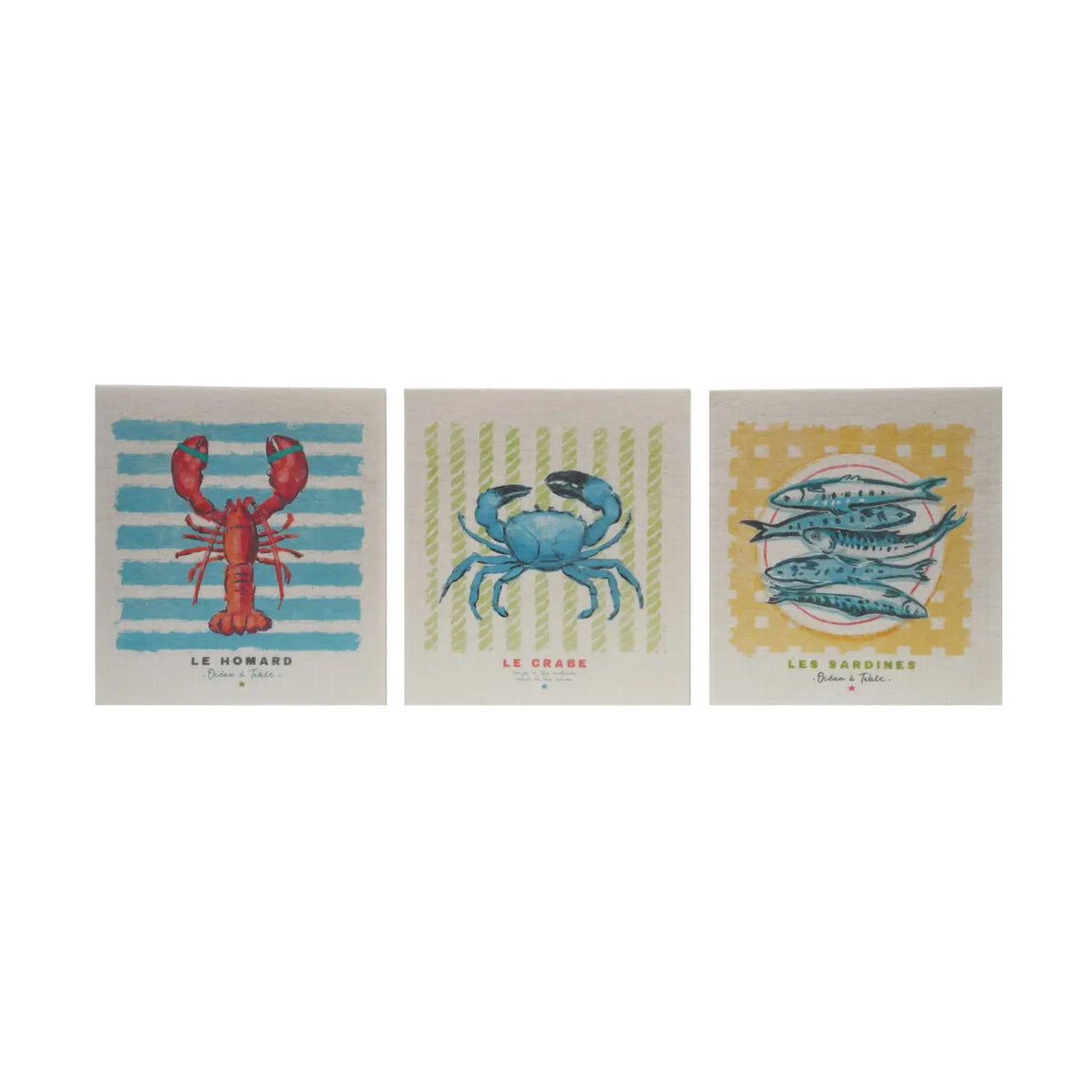 Reusable Sea Life Sponge Cloth Set