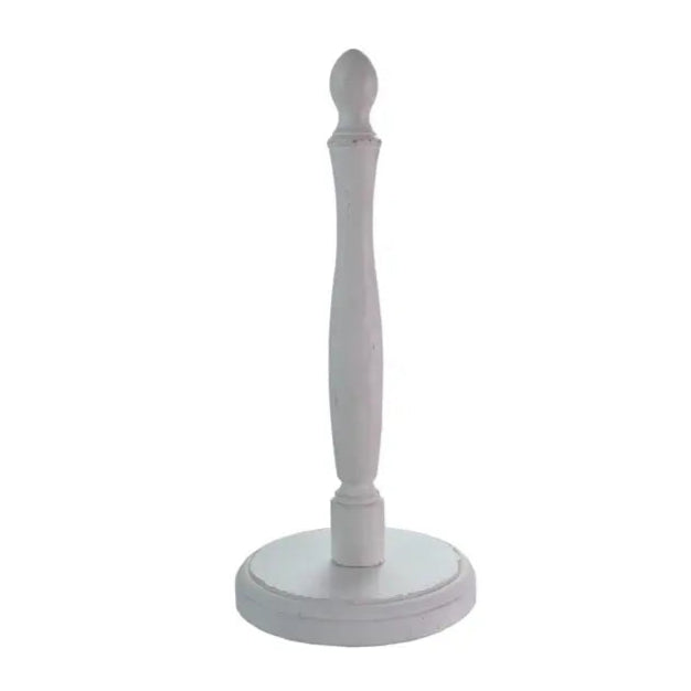 White Spindle Paper Towel Holder