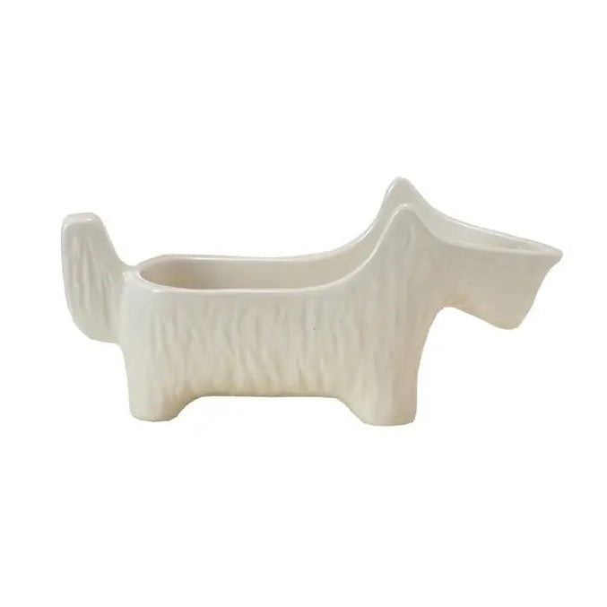 Stoneware Scottie Dog Shaped Spoon Holder