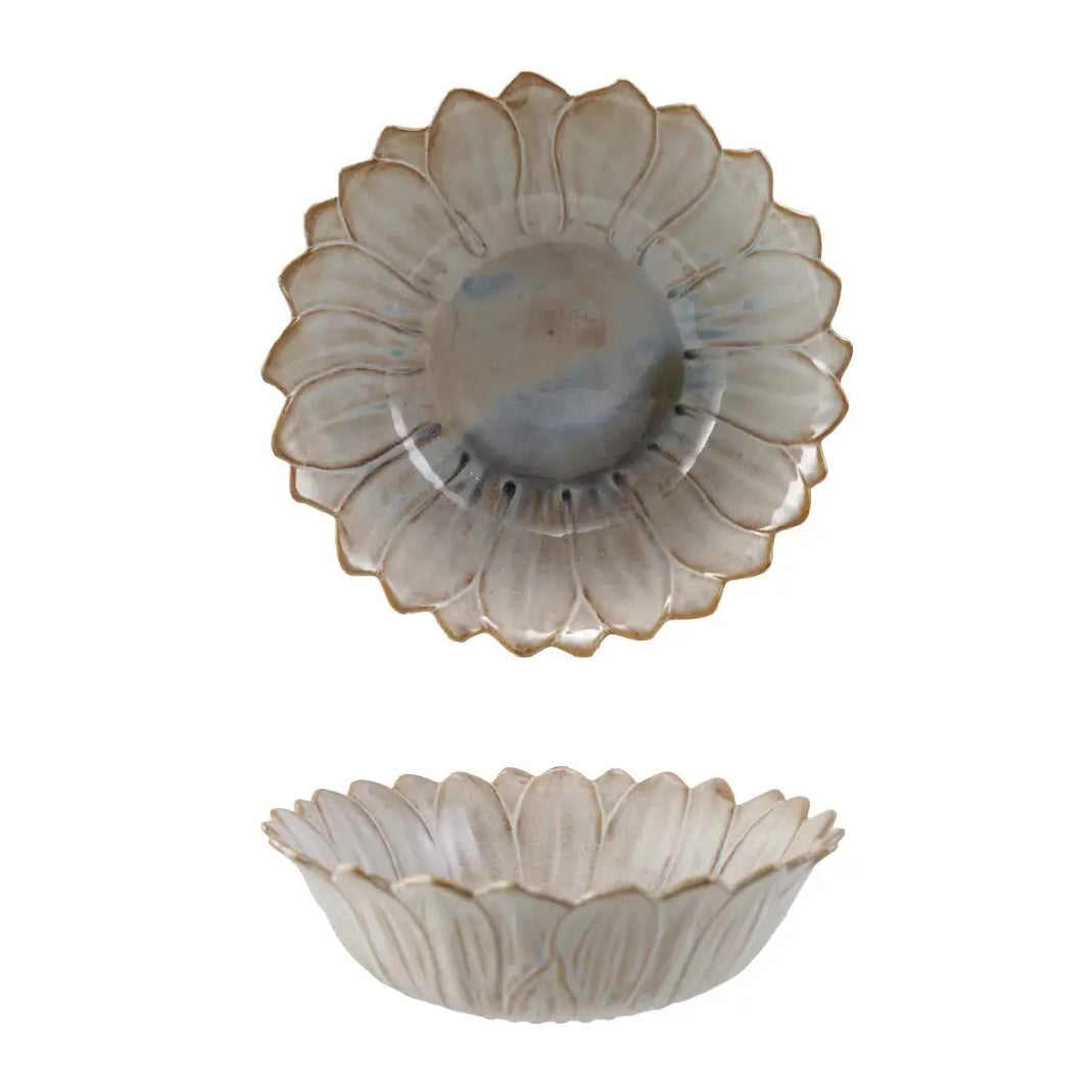 Stoneware Flower Shaped Bowl