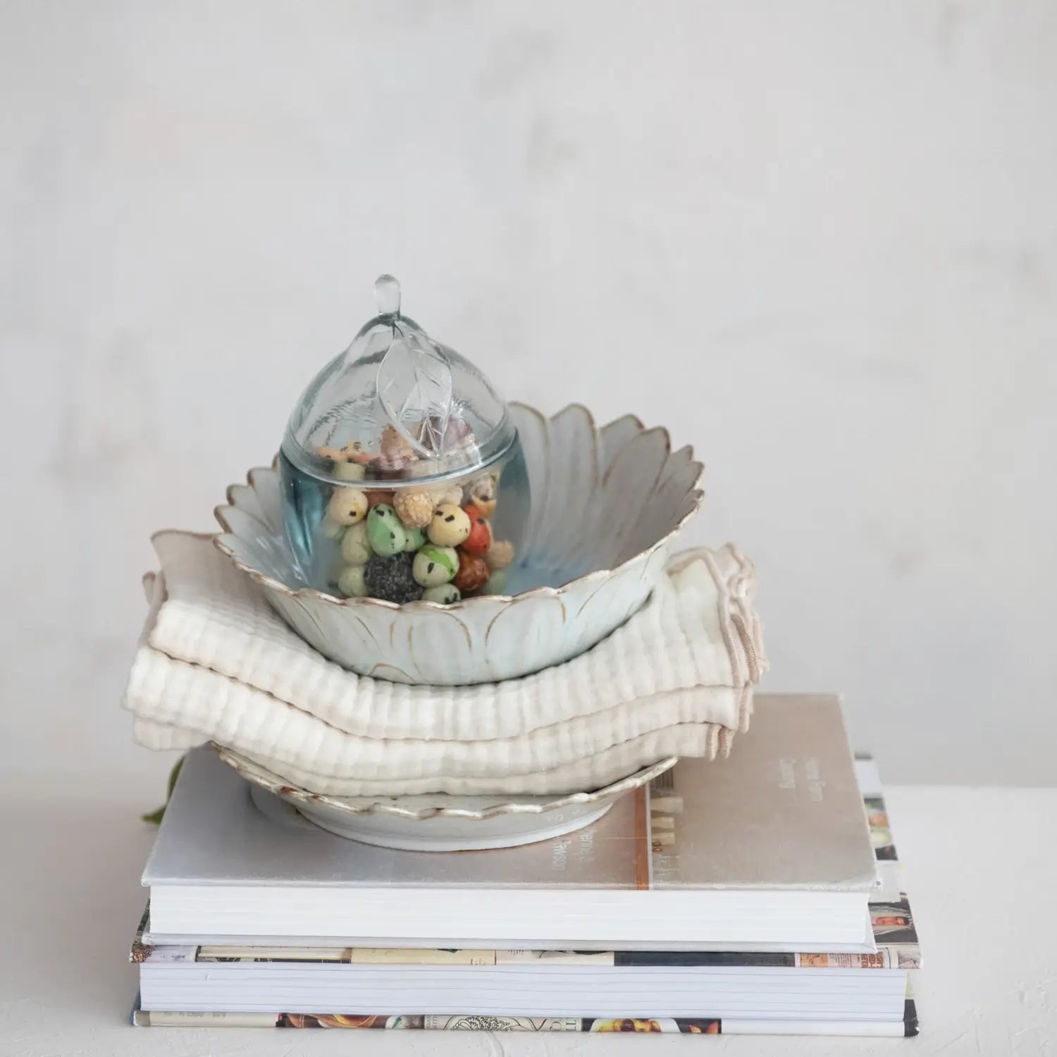 Stoneware Flower Shaped Bowl