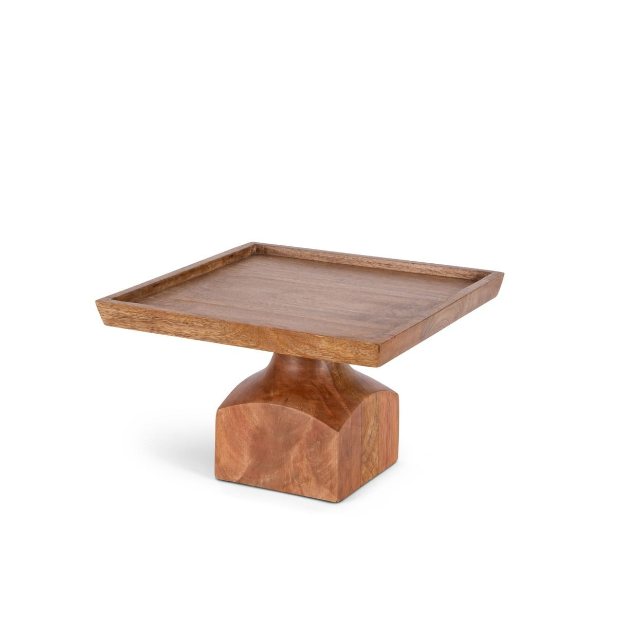 Mango Wood Square Serving Pedestal