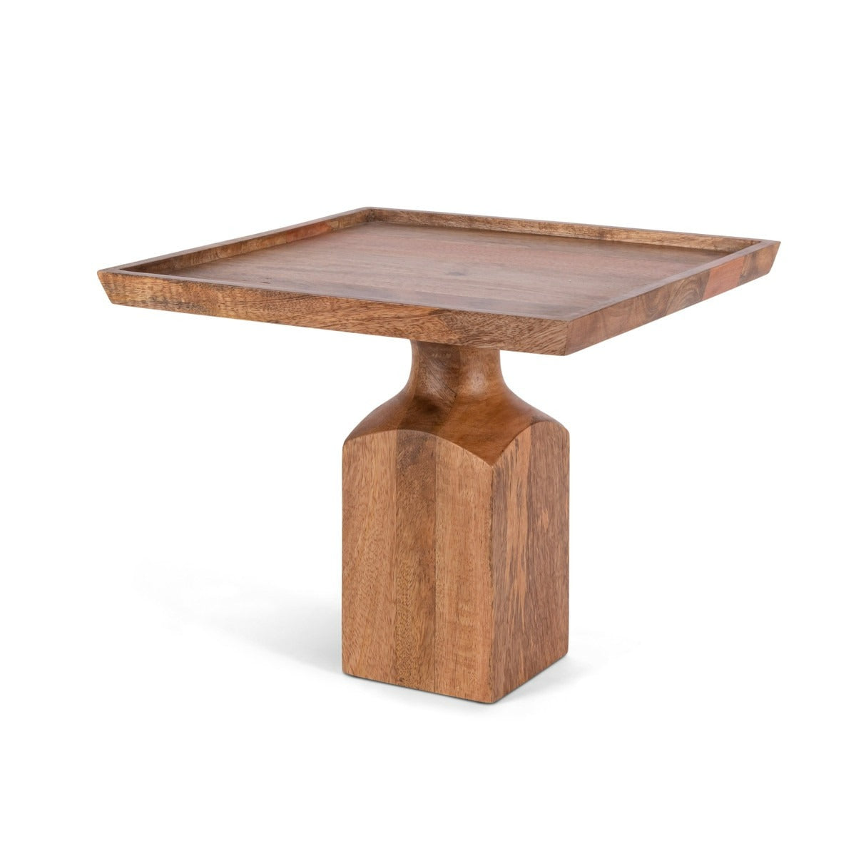 Mango Wood Square Serving Pedestal