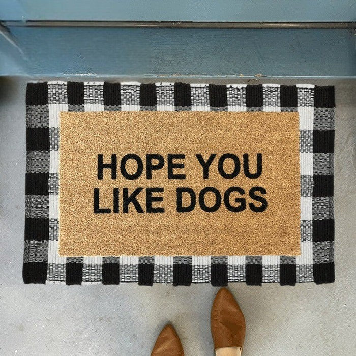 Extra Large Buffalo Plaid Doormat Layering Rug