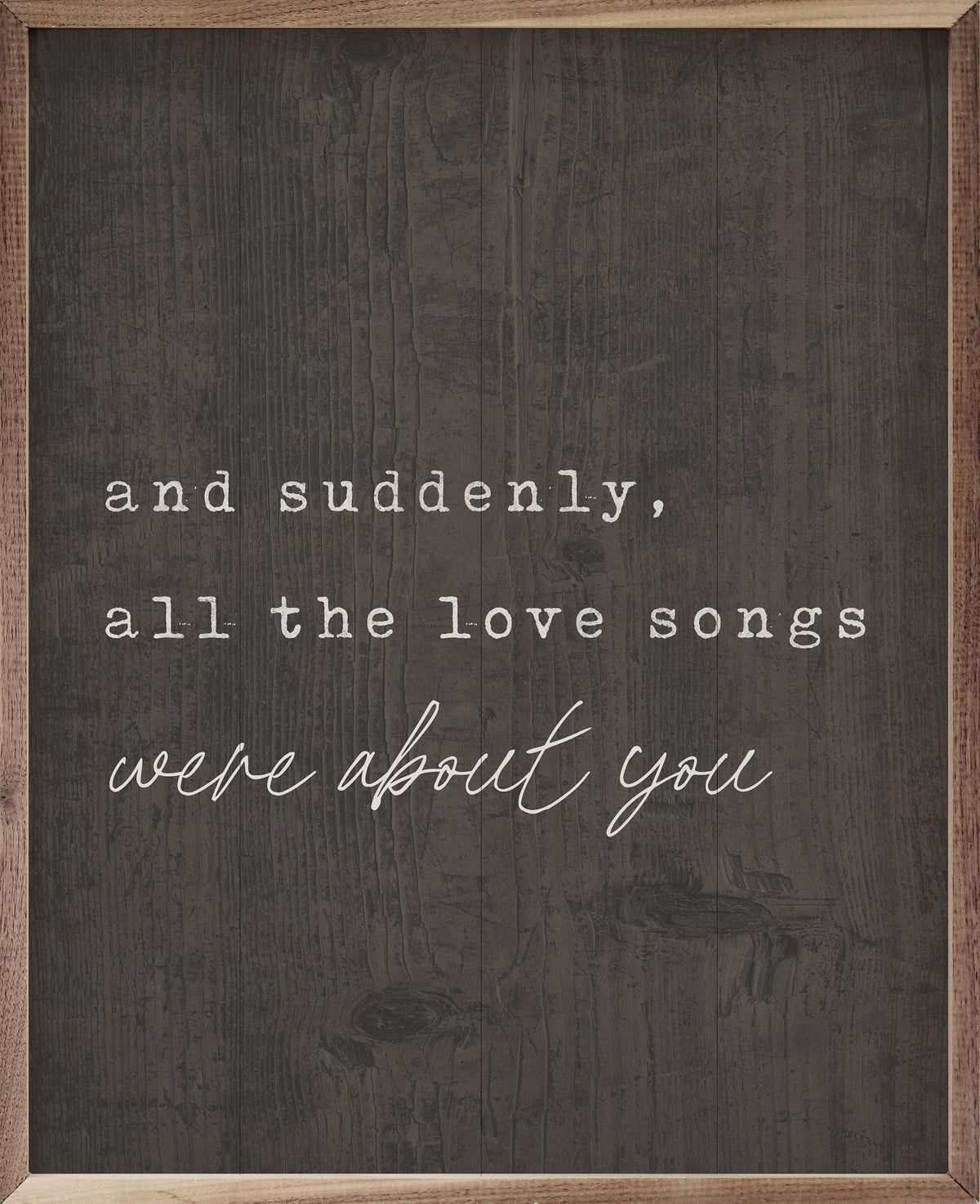 All The Love Songs Wood Framed Print