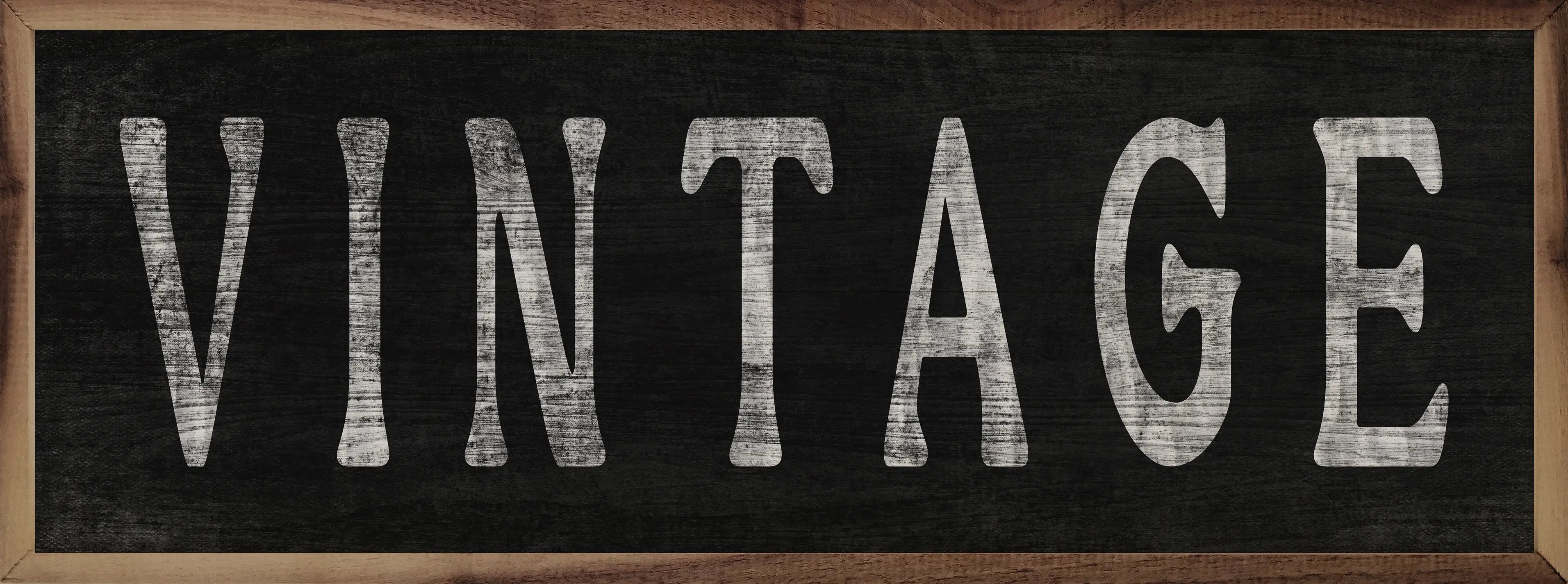 Vintage Simple Wood Framed Print