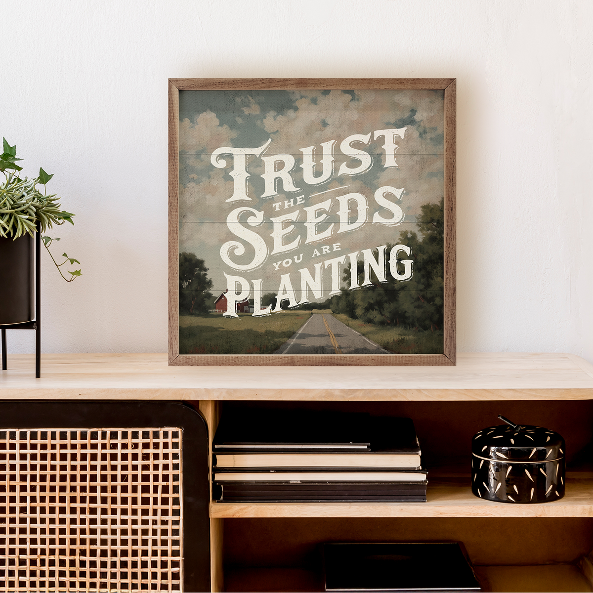 Trust The Seeds Wood Framed Print