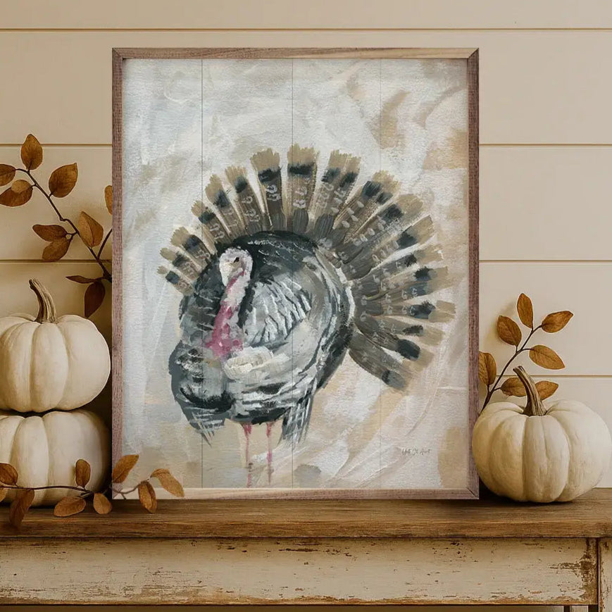 Harvest Turkey Wood Framed Print