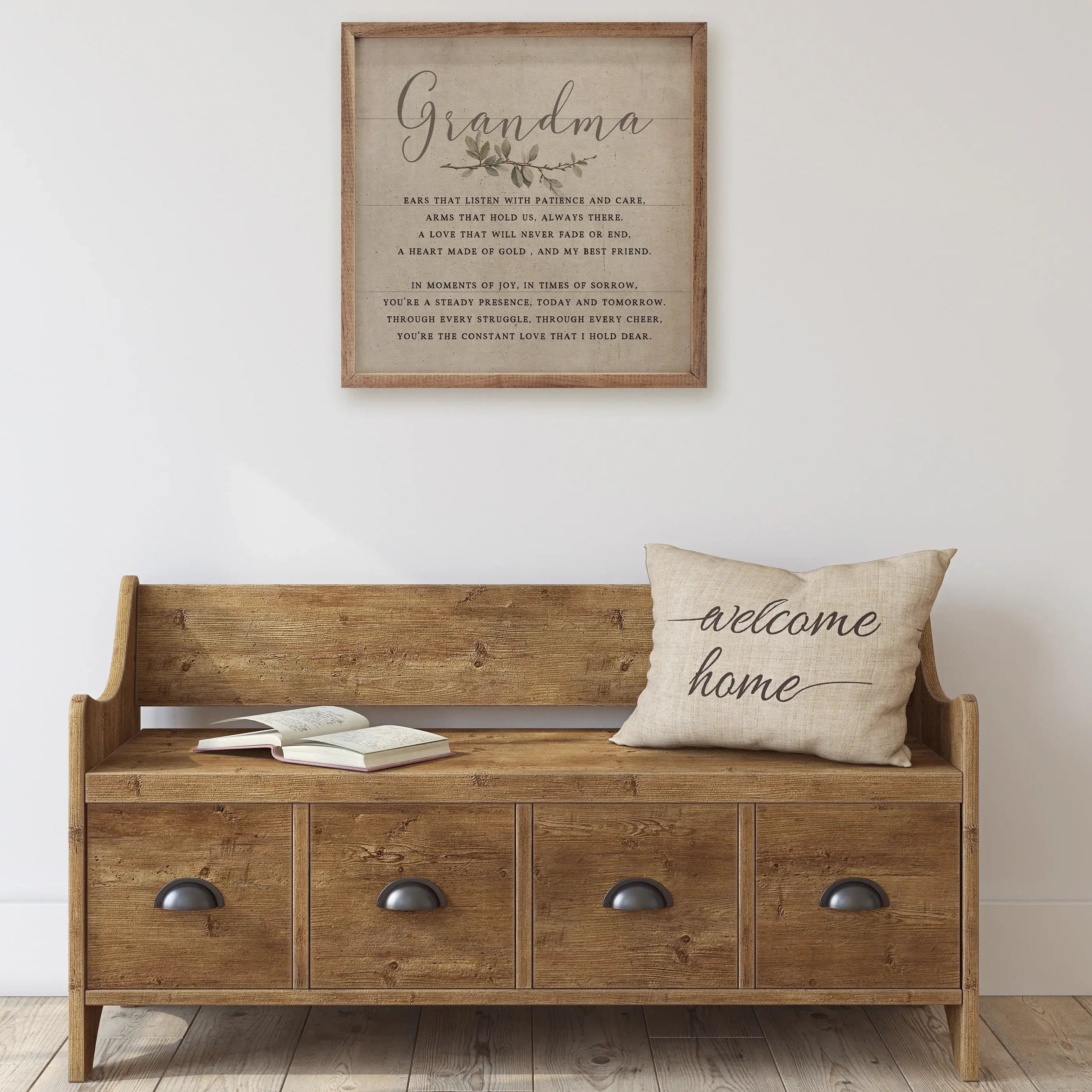 Who I Hold Dear Personalized Name Wood Framed Print