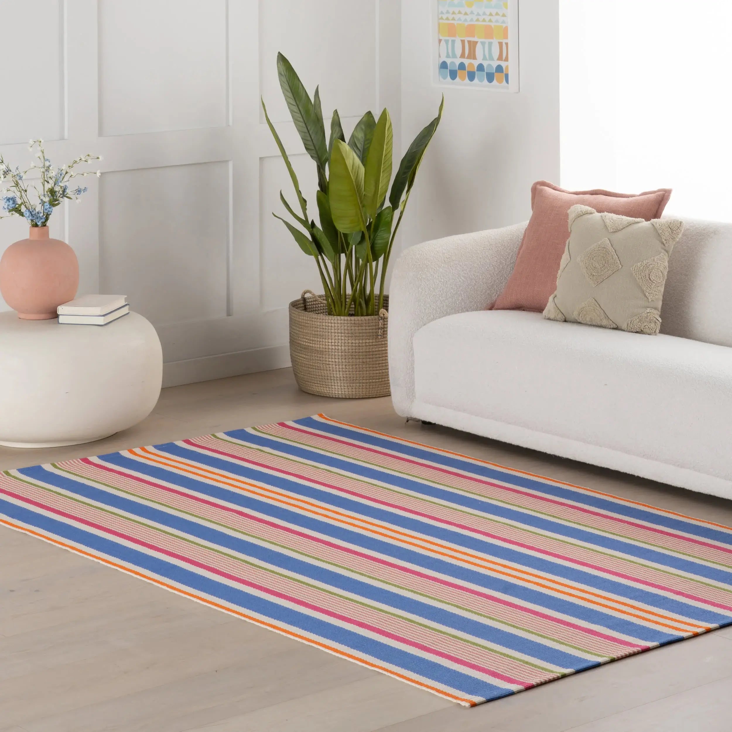 Festival Stripe Handwoven Indoor/Outdoor Rug