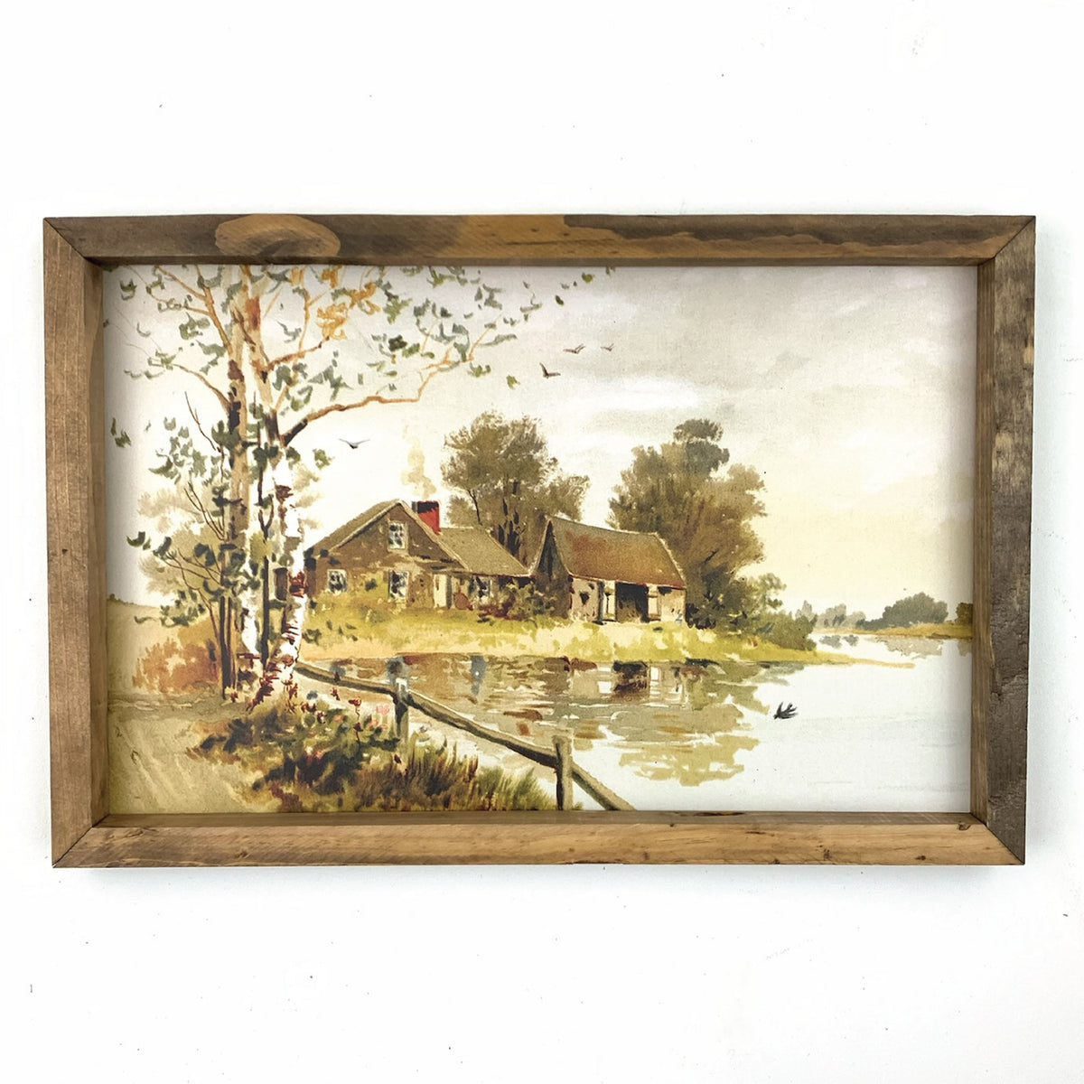 Watercolor Cabin Framed Art
