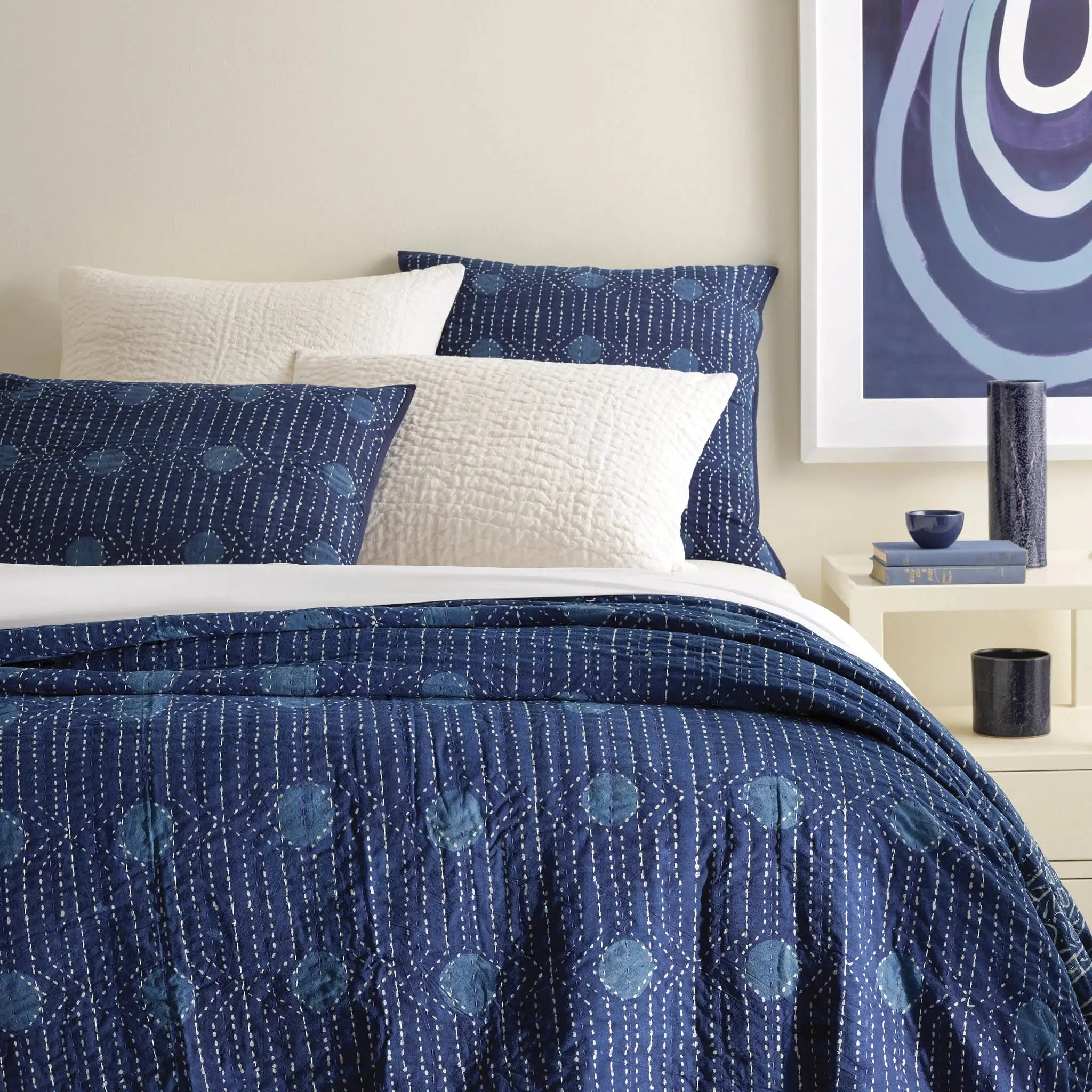 Pine Cone Hill Resist Dot Coverlet