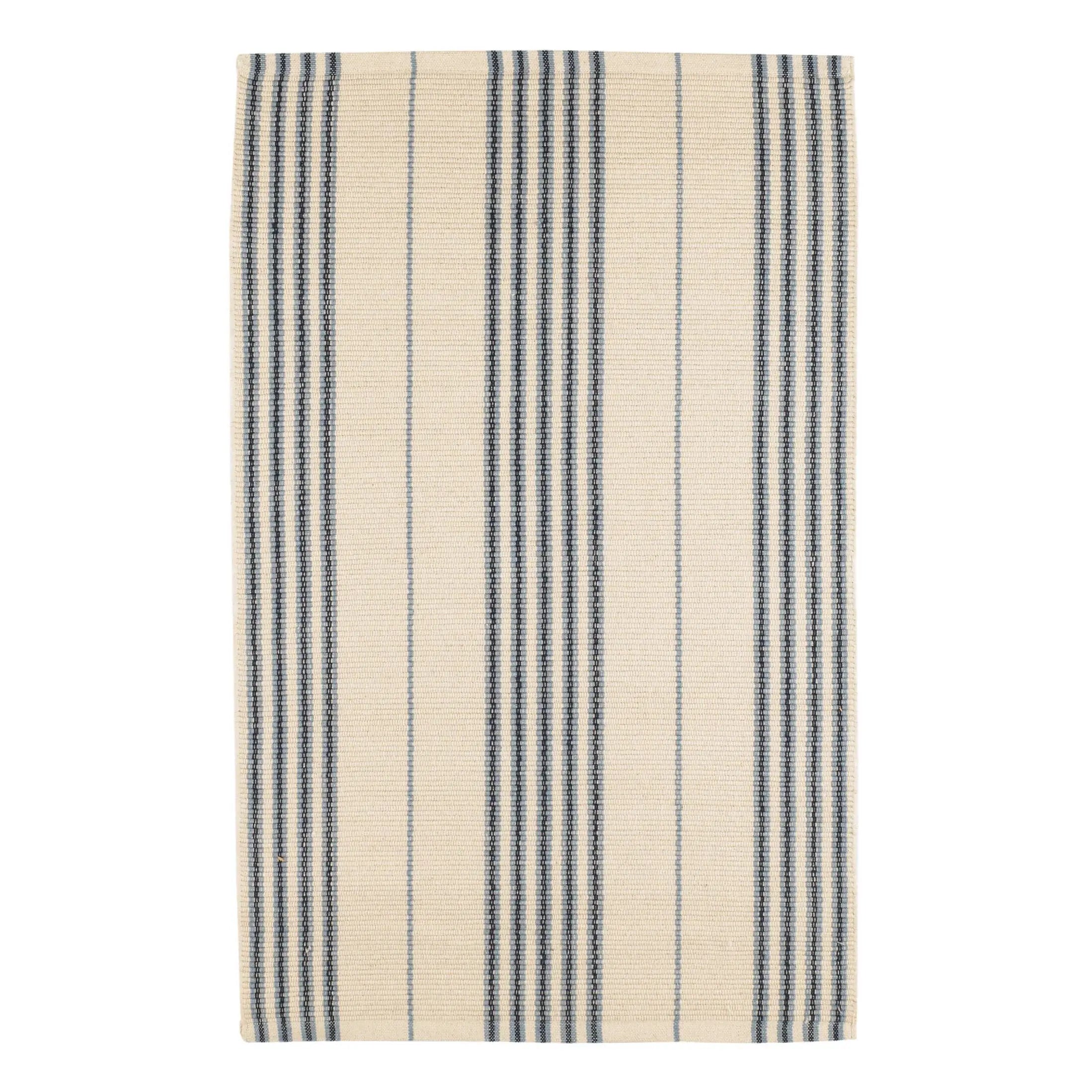 Dash & Albert Conway Blue Handwoven Cotton Rug