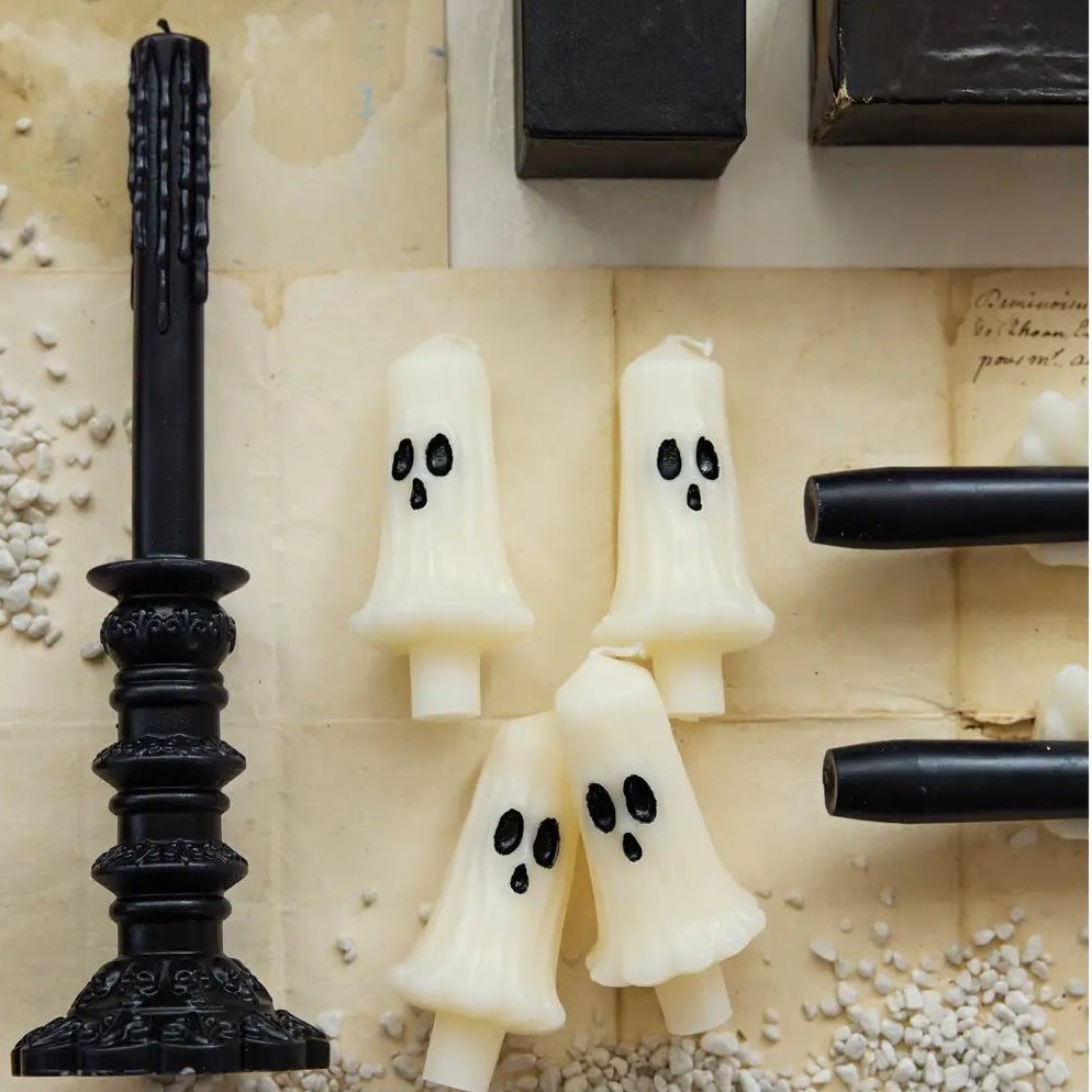 Ghost Shaped Bottle Taper Candles Set