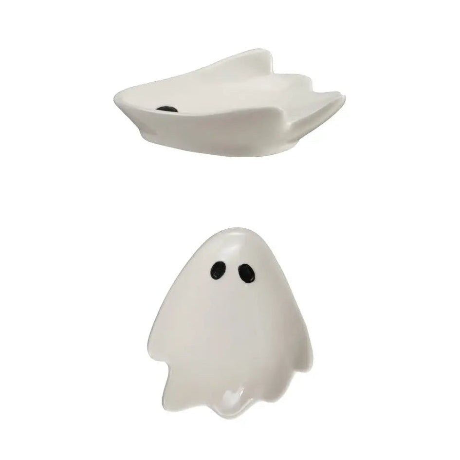 Stoneware Ghost Shaped Dish