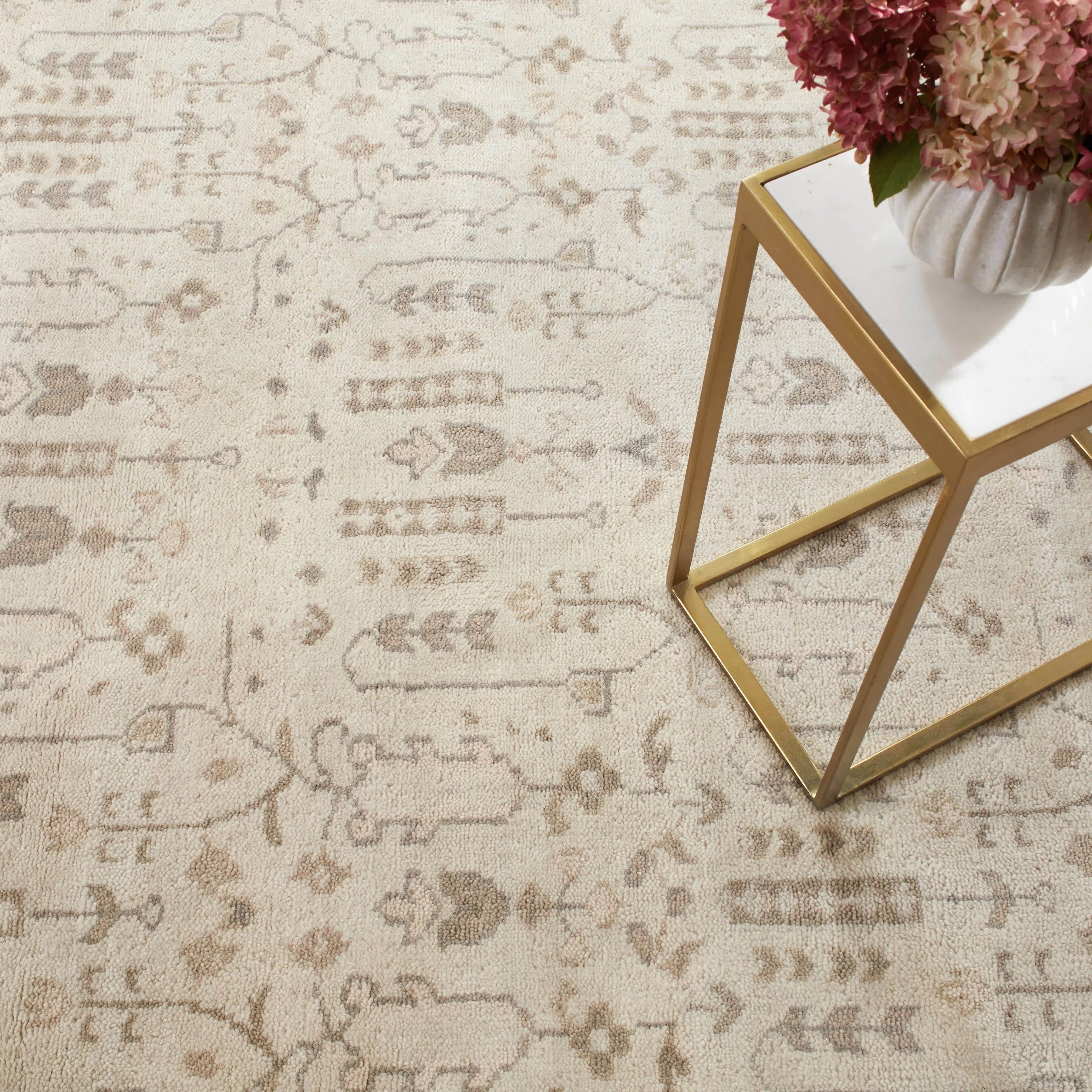 Dash & Albert Dara Cream Hand Knotted Wool Rug