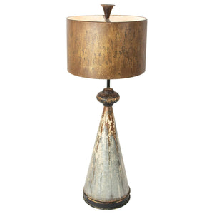 Rusty Metal Cone Lamp