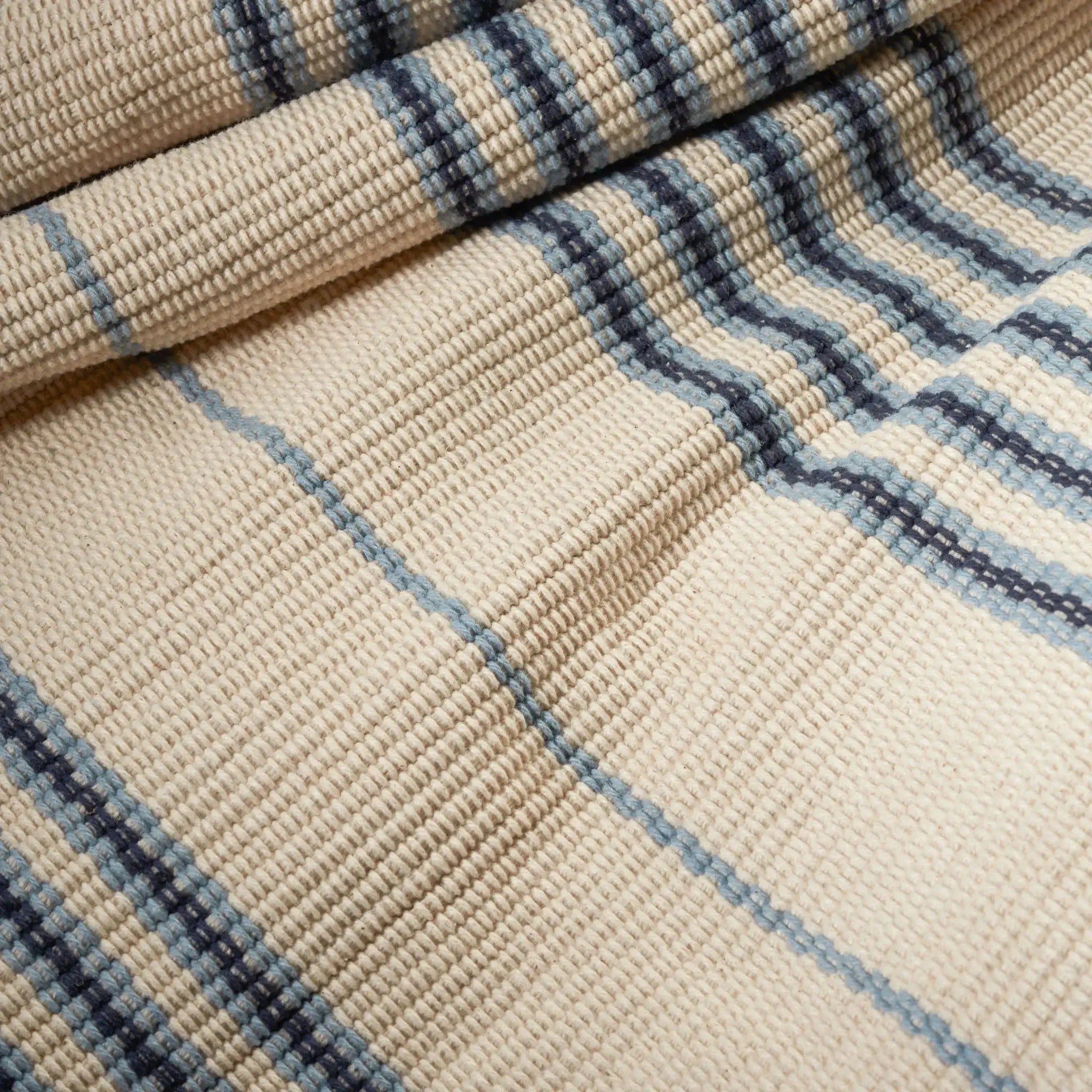 Dash & Albert Conway Blue Handwoven Cotton Rug